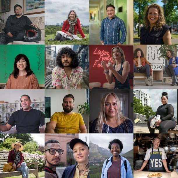 Collage of diverse people around the world who have quit tobacco and nicotine altogether, or changed to better alternatives to smoking.